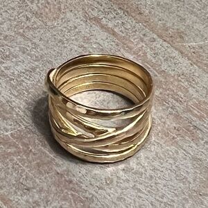 Silpada Wrapped Up ring in gold plated sterling silver size 10.5